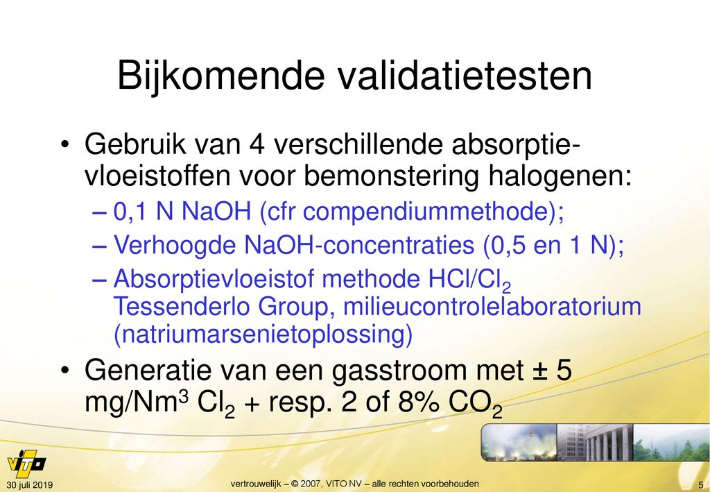 Test Van De Compendiummethode Voor Cl2 In Aanwezigheid Van CO2 Ppt